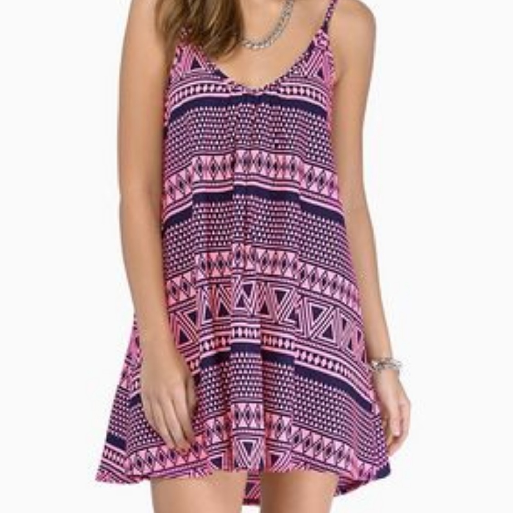 Tobi Pink and Navy Minidress